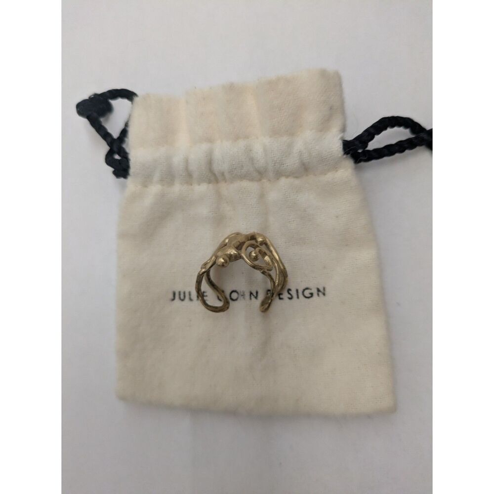 JULIE COHN DESIGN Bronze Ring Gold Abstract Modernist - Picture 2 of 9